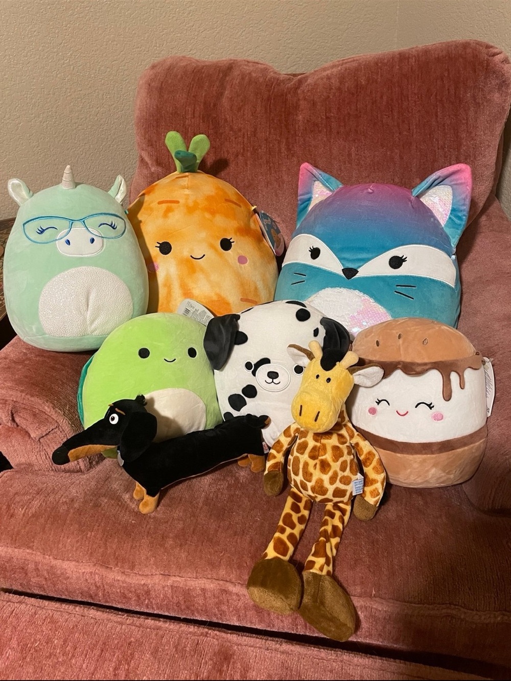 Squishmallows + others stuffed animal bundle